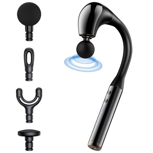 Massage Gun with Extended Handle Massage Hammer Self Massage Tool with 5 Speed Levels 4 Different Heads for Back Neck Muscle Deep Tissue Massage Gun with Extended Handle Massage Hammer Self Massage Tool with 5 Speed Levels 4 Different Heads for Back Neck Muscle Deep Tissue