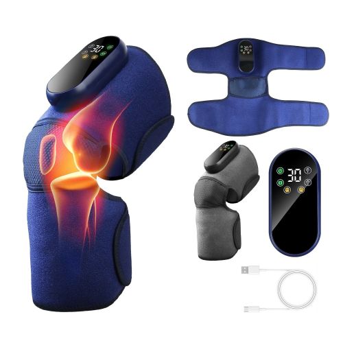 Cordless Knee Massager Heated Knee Brace Wrap Electric Knee Heating Pad with 5-Level Heating 3-Level Vibration 3-Mode & 3-Level Air Compression Cordless Knee Massager Heated Knee Brace Wrap Electric Knee Heating Pad with 5-Level Heating 3-Level Vibration 3-Mode & 3-Level Air Compression