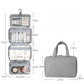 Travel Bag -Waterproof Foldable Hangable (Color: Grey)