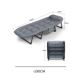 ATORPOK All In One Camping Cot For Adults Heavy Duty 450 Lbs Capacity, Portable Folding Bed With Built In Cushion Pillow, Lightweight Compact Des (Option: 190CM)