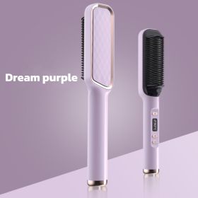 Negative Ion Straightener Comb (Color: Purple)